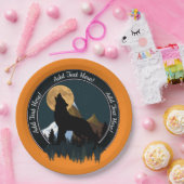 Howling Wolf Full Moon Papieren Bordje (Feest)