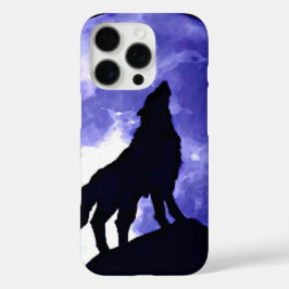 Howling Wolf & Fullmoon iPhone 16 Pro Hoesje