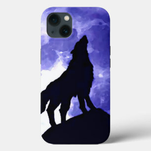 Howling Wolf & Fullmoon iPhone 13 Hoesje