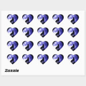 Howling Wolf & Fullmoon Hart Sticker (Vel)