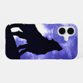 Howling Wolf & Fullmoon iPhone 16 Hoesje (Achterkant horizontaal)
