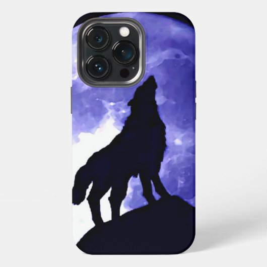 Howling Wolf & Fullmoon iPhone Hoesje (Achterkant)