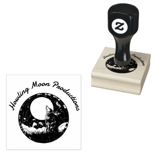 Howling Wolf gemaakt door product stempel (Gestempeld)
