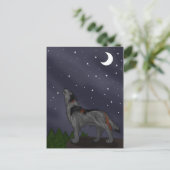 Howling Wolf (grijs) Briefkaart (Staand voorkant)