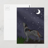 Howling Wolf (grijs) Briefkaart (Voorkant / Achterkant)