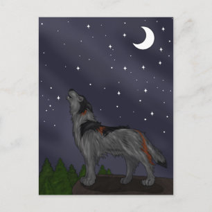 Howling Wolf (grijs) Briefkaart