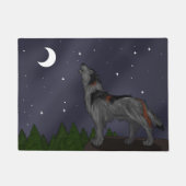 Howling Wolf (grijs) Deurmat (Voorkant)