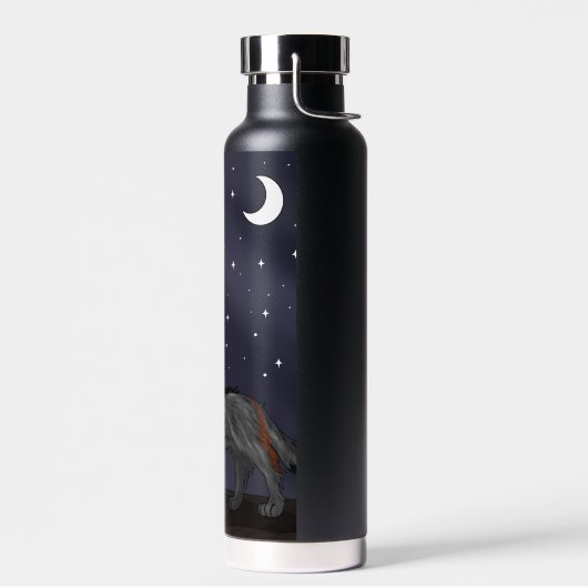 Howling Wolf (grijs) Waterfles (Links)