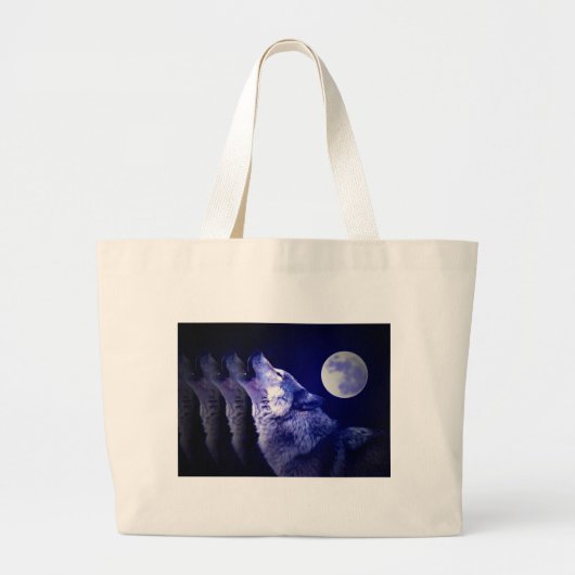 Howling Wolf Grote Tote Bag (Voorkant)