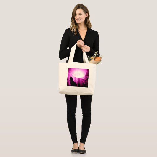 Howling Wolf Grote Tote Bag (Voorkant (model))