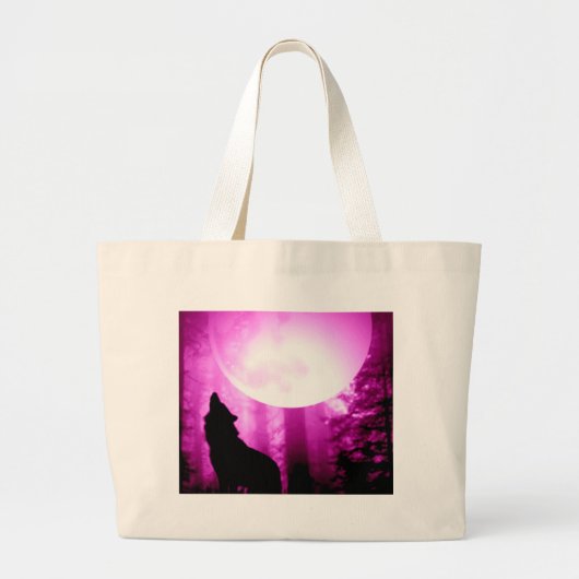 Howling Wolf Grote Tote Bag (Voorkant)