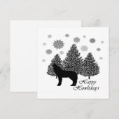Howling Wolf Happy Howlidays Leopard Pattern Snow (Voorkant / Achterkant)