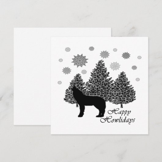 Howling Wolf Happy Howlidays Leopard Pattern Snow (Voorkant / Achterkant)