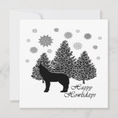 Howling Wolf Happy Howlidays Leopard Pattern Snow (Voorkant)