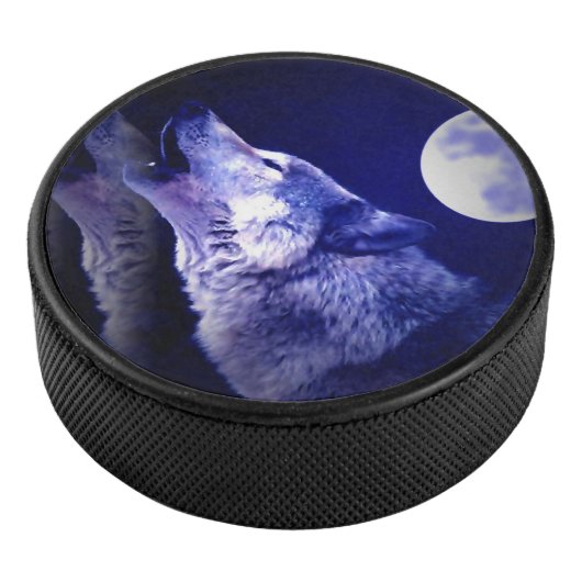 Howling Wolf Hockey Puck (3/4)