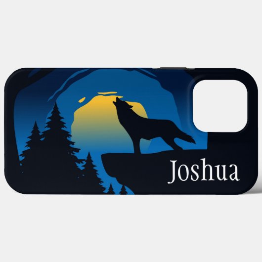 Howling Wolf Hoesje-Mate iPhone Case (Achterkant (horizontaal))