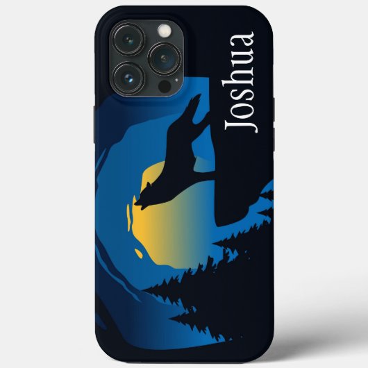 Howling Wolf Hoesje-Mate iPhone Case (Achterkant)