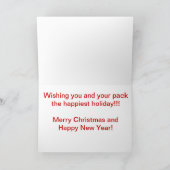 Howling Wolf Holiday Kaart (Binnen)