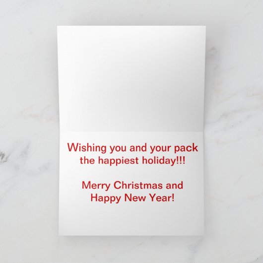 Howling Wolf Holiday Kaart (Binnen)