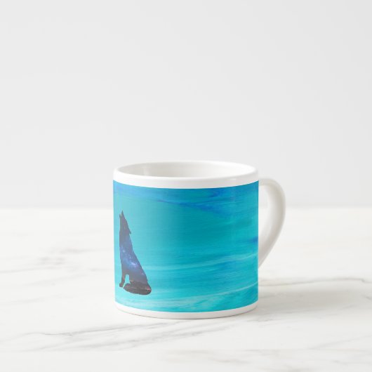 Howling Wolf, Howling Dog in dubbelblootstelling Espresso Kop (Voorkant rechts)