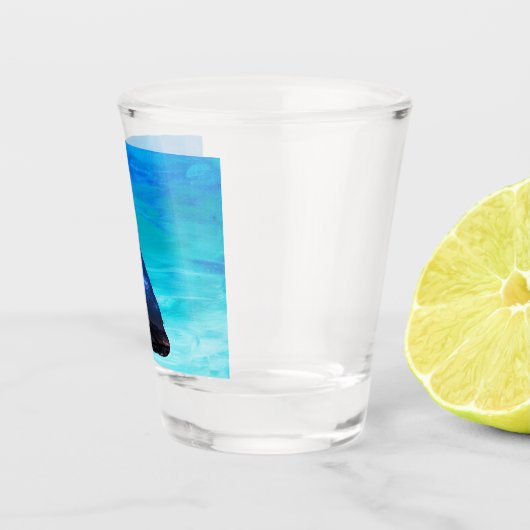 Howling Wolf, Howling Dog in dubbelblootstelling Shot Glas (Rechts)