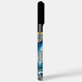 Howling Wolf in een maanlicht bos Case-Mate iPhone Case (Achterkant / Rechts)