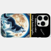 Howling Wolf in een maanlicht bos Case-Mate iPhone Case (Achterkant (horizontaal))
