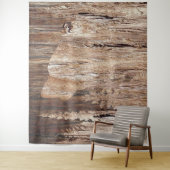 Howling Wolf in getextureerd hout Wandkleed (In situ)