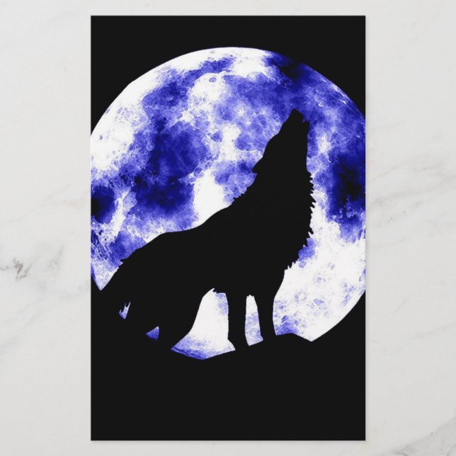 Howling Wolf in Moon (Voorkant)
