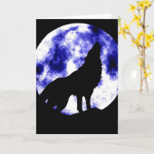 Howling Wolf in Moon Kaart (Gele Bloem)