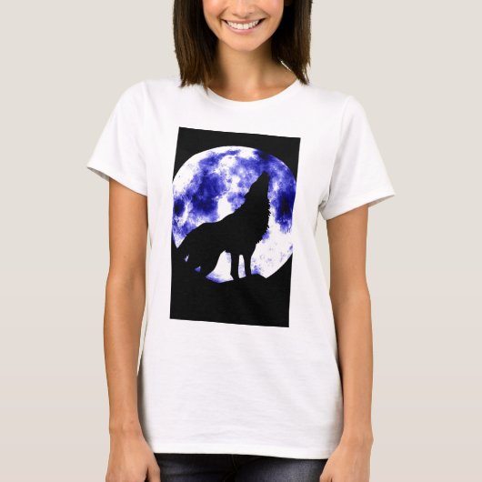 Howling Wolf in Moon T-shirt (Voorkant)