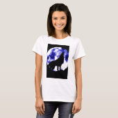 Howling Wolf in Moon T-shirt (Voorkant volledig)