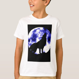 Howling Wolf in Moon T-shirt