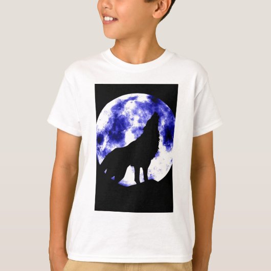 Howling Wolf in Moon T-shirt (Voorkant)