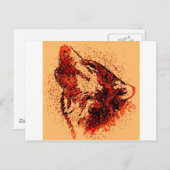 Howling Wolf in sneeuw Briefkaart (Voorkant / Achterkant)