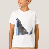 Howling Wolf in sneeuw T-shirt (Voorkant)