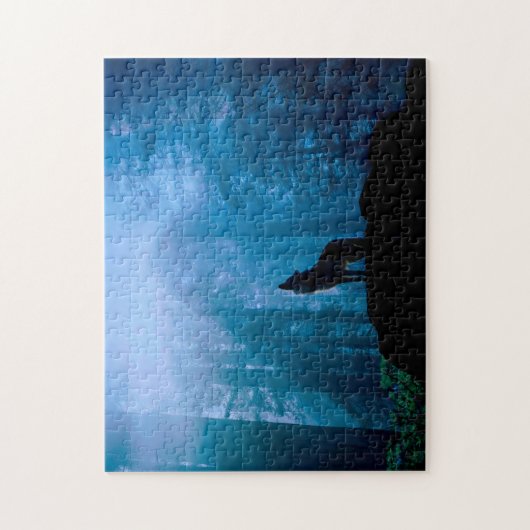 Howling Wolf in Wilderness Legpuzzel (Verticaal)