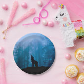 Howling Wolf in Wilderness Papieren Bordje (Feest)