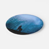 Howling Wolf in Wilderness Papieren Bordje (Gekanteld)