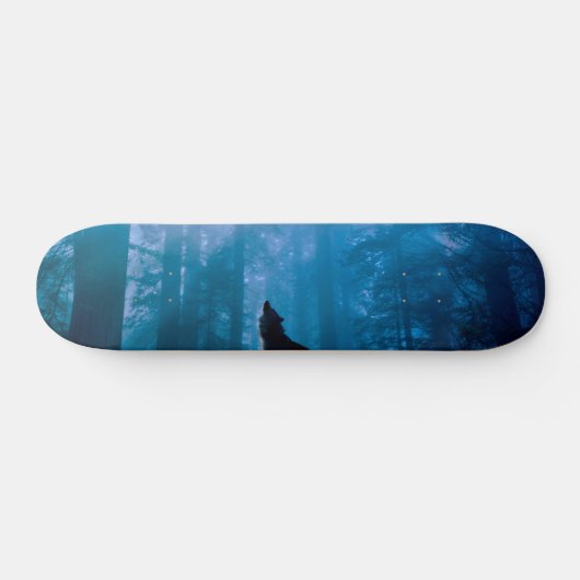 Howling Wolf in Wilderness Persoonlijk Skateboard (Horizontaal)