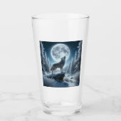 Howling Wolf In Winter Glas (Voorkant)