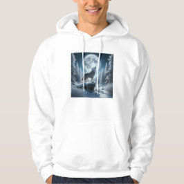 Howling Wolf In Winter Hoodie