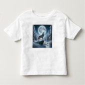 Howling Wolf In Winter Kinder Shirts (Voorkant)