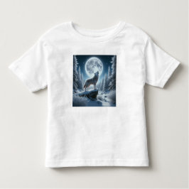 Howling Wolf In Winter Kinder Shirts