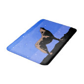 Howling Wolf in Winter - Oorspronkelijke Wilde Kun Badmat (Gekanteld)