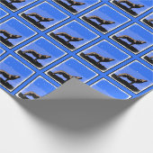 Howling Wolf in Winter - Oorspronkelijke Wilde Kun Cadeaupapier (Hoek)