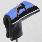 Howling Wolf in Winter - Oorspronkelijke Wilde Kun Golfheadcover (3/4 voorkant)