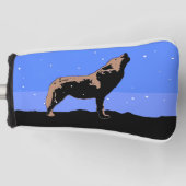 Howling Wolf in Winter - Oorspronkelijke Wilde Kun Golfheadcover (Voorkant)