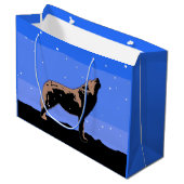Howling Wolf in Winter - Oorspronkelijke Wilde Kun Groot Cadeauzakje (Voorkant Gekanteld)