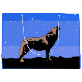 Howling Wolf in Winter - Oorspronkelijke Wilde Kun Groot Cadeauzakje (Achterkant)